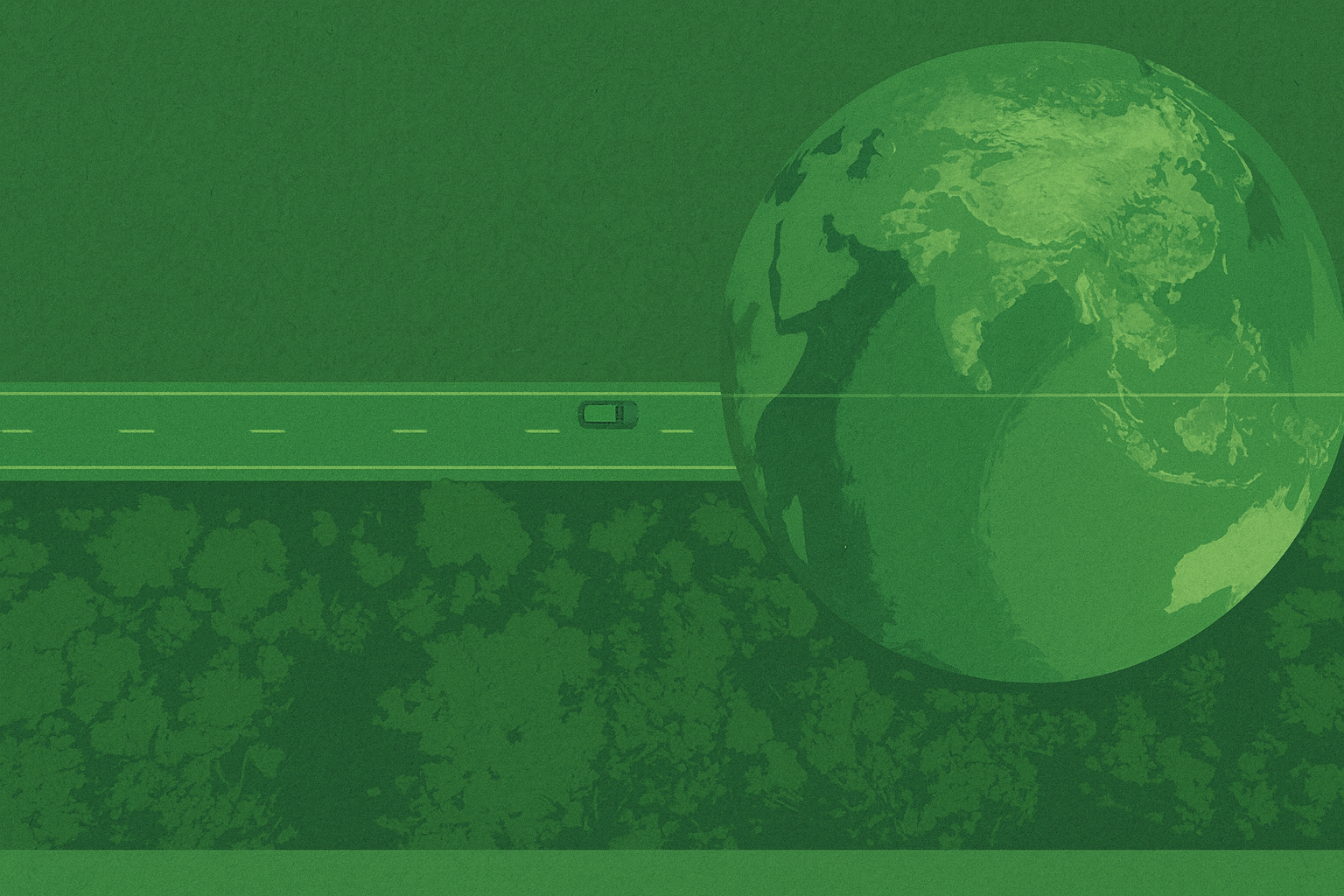 camino verde hacia el planeta